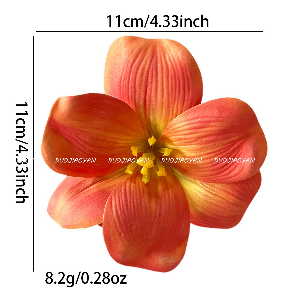 New cross-border tulip flower hair clips, large color simulation flower hair accessories, Hawaiian beach vacation style hair clips Item Picture