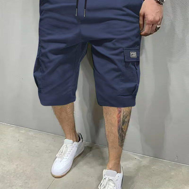 Cross-border shorts, summer men's American European size, foreign trade Amazon TM Shein beach pants, capri pants, work pants, Korean Specification drawing
