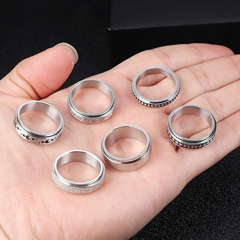 Star and moon rotatable titanium steel ring, stainless steel couple ring, Amazon wholesale jewelry Application Scenario