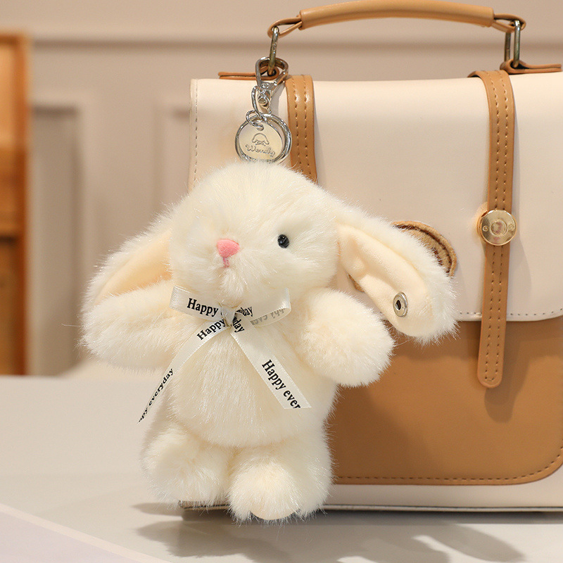 Cute little rabbit pendant that can play the piano, ear-hanging rabbit doll, sensing plush girl backpack pendant, keychain doll Application Scenario
