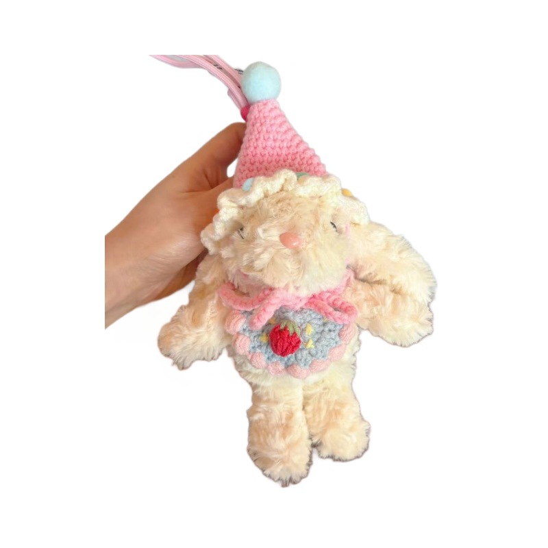 Factory direct supply of plush toy pendants with drooping ears, creative Bonnie long-eared rabbit bag, keychain, crossbody back clip Item Picture