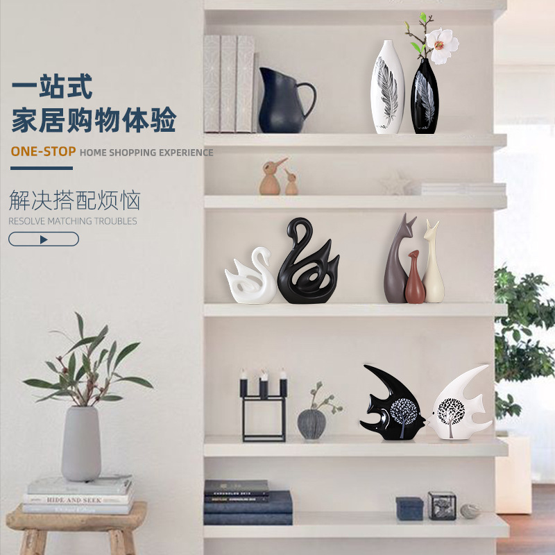 Wholesale of Nordic ceramic ornaments, TV cabinets, wine cabinets, home decorations, creative deer handicrafts and housewarming gifts Specification image