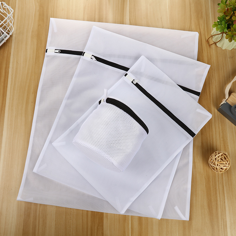 Black zipper laundry bag set, thickened square washing bag with Amazon cross-border washing and care Application Scenario