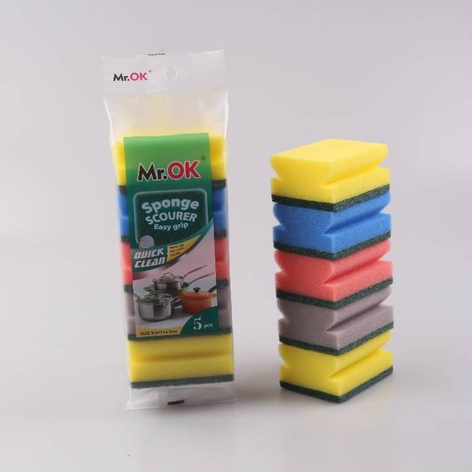 Mr.OK factory direct supply sponge scouring pads, double-sided cleaning sponges, kitchen cleaning sponges, dishwashing sponges, pot scrubbing sponges details Picture