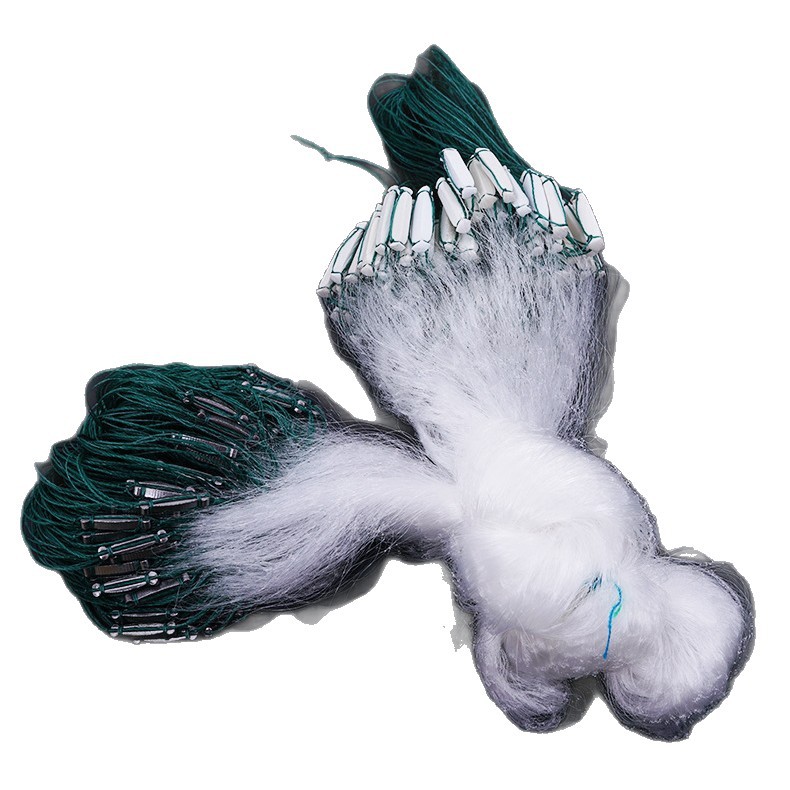 Fishing nets, sticky nets, wire mesh fishing nets, three-layer, single-layer sunken nets, floating nets, wire mesh hanging nets, white carp, crucian carp, silver carp, sticky fishing nets, fishing gear, barbed wire mesh baskets Item Picture