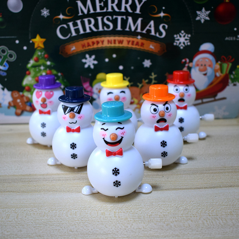 可爱上弦发条圣诞老人摇头走路雪人小玩具上链麋鹿圣诞节发条礼物细节图