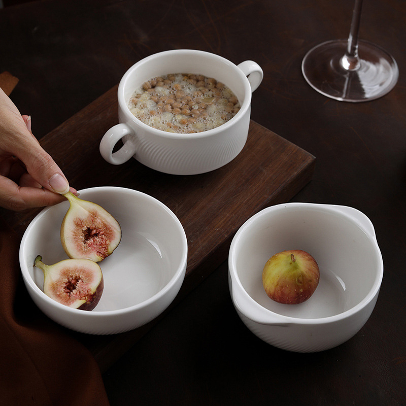 Juego de vajilla de metamina tazón plato de metamina bandeja cuchara plato taza compota cesta de comida plato de cerámica personalizado nordique simple ins arroz plato de arroz vajilla de uso doméstico plato de pasta alto nivel de apariencia ensalada Application Scenario