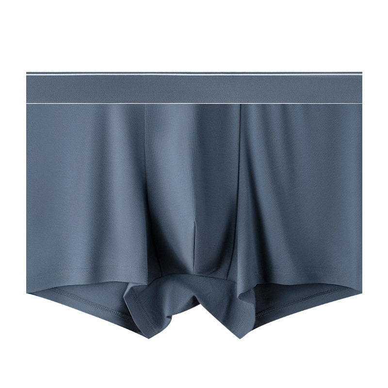 60-piece 95 cotton mid-waist men's underwear for all seasons, solid color, traceless, breathable and antibacterial, men's four-corner underwear wholesale Item Picture