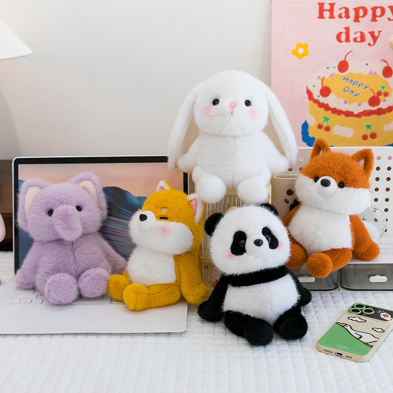 桌伴小动物公仔手机支架香氛可爱毛绒玩具娃娃生日礼物女儿童玩偶