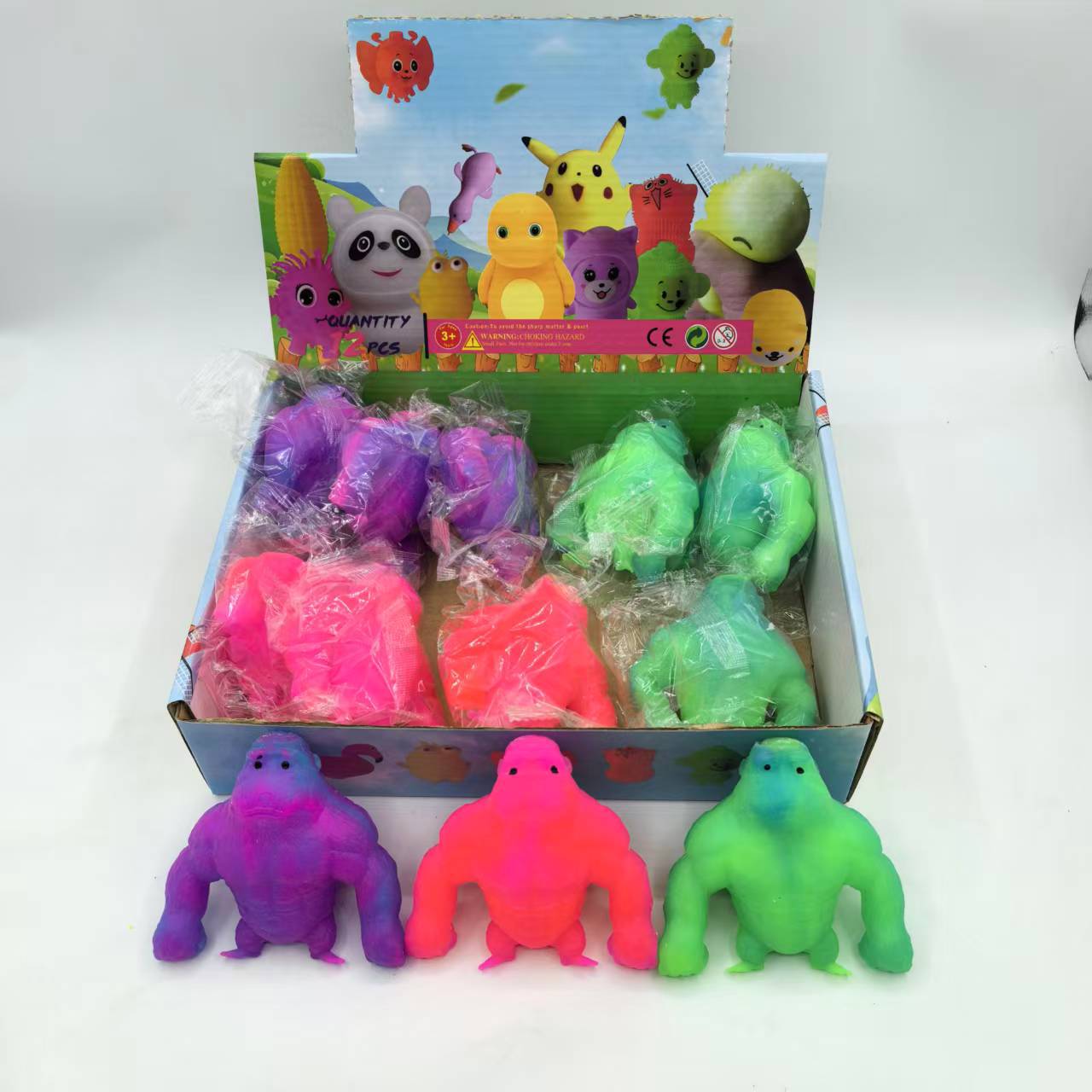 Two-color flour Gorilla Kneading Fun Simulation Gorilla Stress-relieving Toy Factory Direct sales details Picture