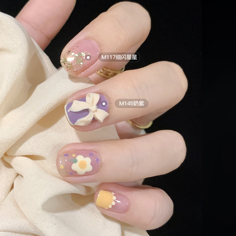 Nail polish for girls, no baking required, naturally dries and dries quickly. For students, it looks fair in autumn. Nude nail polish can be torn off. Set up at a street stall with a matte finish Specification image