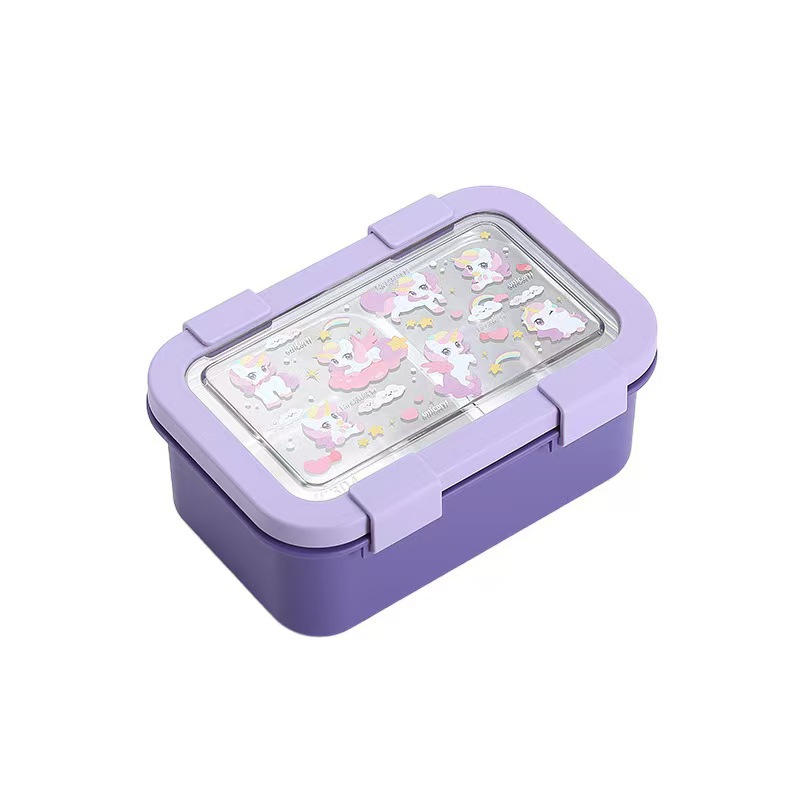 304 stainless steel children's lunchbox, rectangular lunchbox for girls, microwave oven lunchbox, lunchbox Item Picture