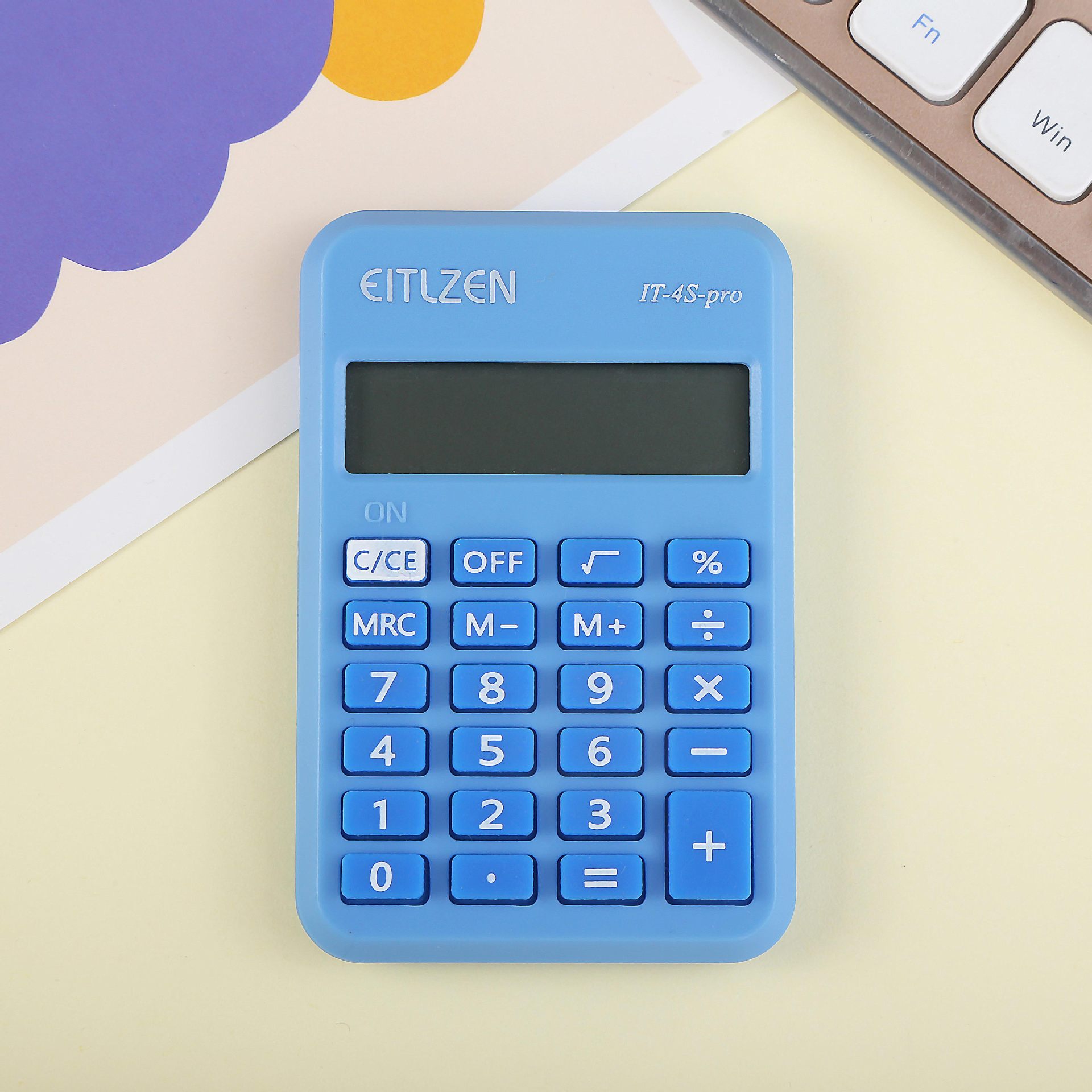 IT-4S-Pro new candy-colored small mini calculator for students with high appearance standards, office accounting Specification drawing