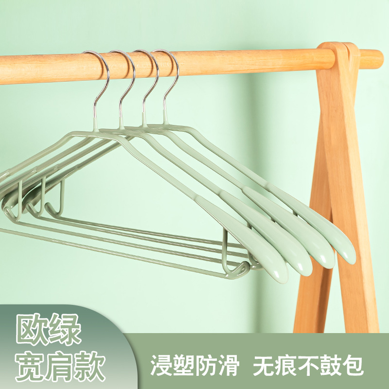 家用无痕防滑衣架带挂钩金属成人衣服架子晾晒内衣服装店衣撑西装产品图