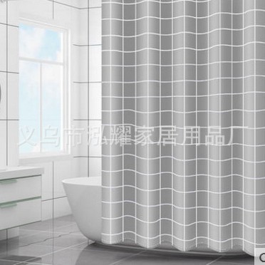 浴帘涤纶/浴室帘欧式/折叠浴帘/浴室帘peva/浴室帘女人简约细节图