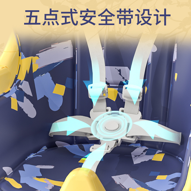 跨境批发宝宝餐椅儿童多功能可折叠吃饭椅便携式婴儿餐桌源头厂家产品图