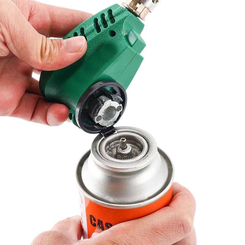 Portable card-type windproof metal welded card-type gas cylinder igniter, household pig hair burning outdoor barbecue igniter Item Picture