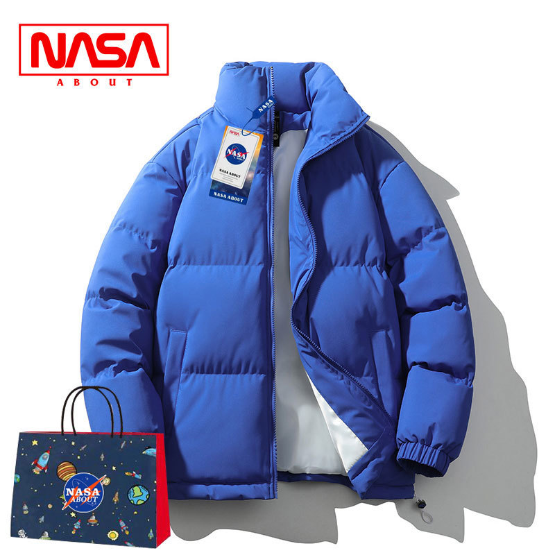 NASA Stand-up collar couple's trendy cotton-padded jackets for men and women 2025 new winter thickened warm down casual bread jackets Application Scenario