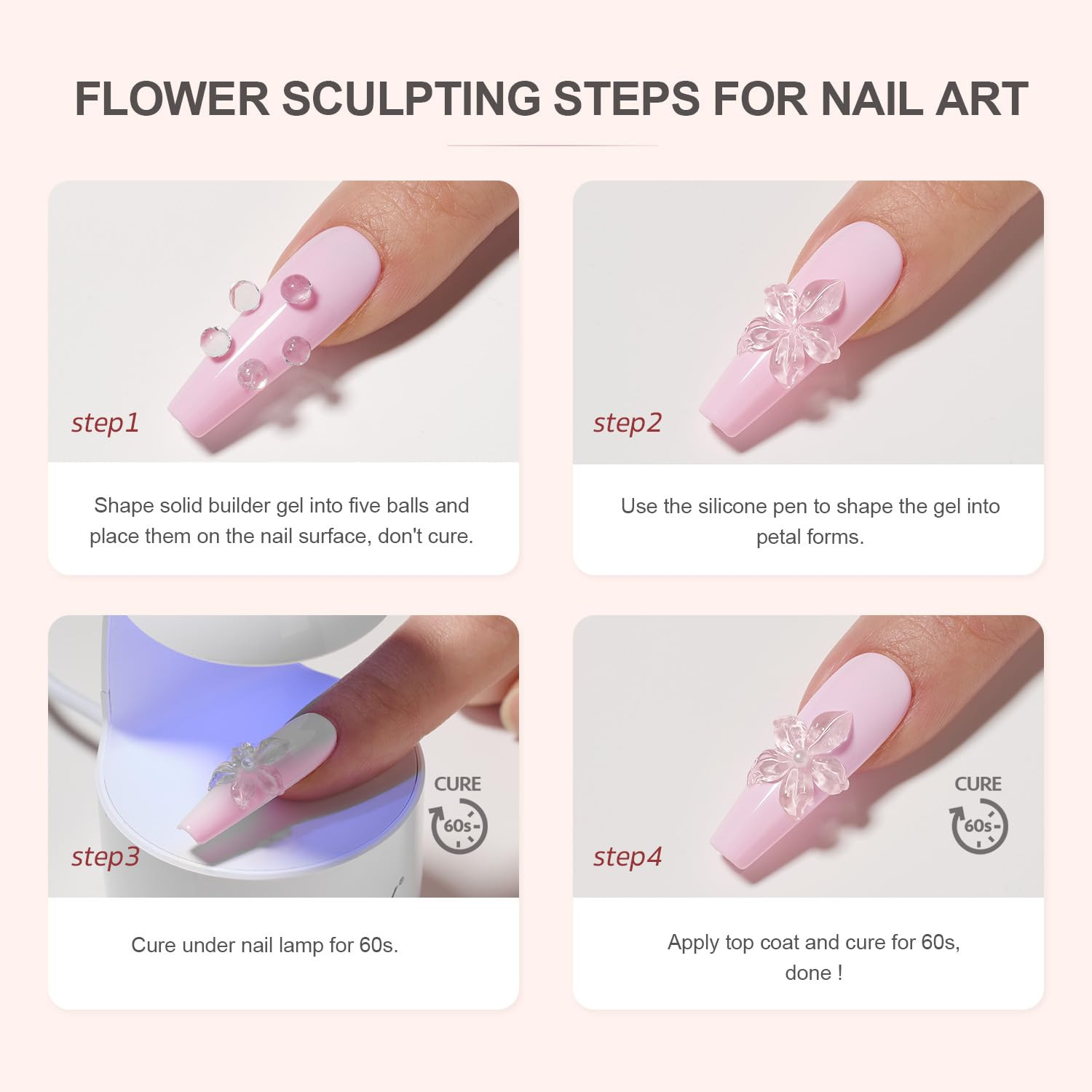 The new cross-border product, non-sticky extension glue, plastic nail art solid factory, is selling well and is specially designed for nail art Application Scenario