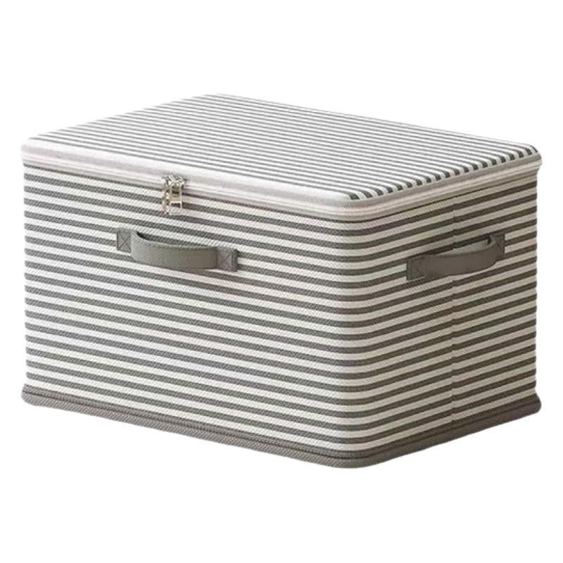 Large-capacity storage box for clothes, cotton quilts, zipper fabric, foldable storage box, organizing box, wardrobe basket Item Picture