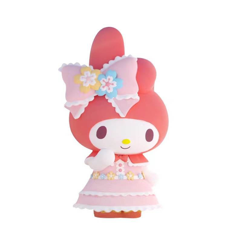 Genuine Sanrio Flower Season series Kuromi big-eared Dog Melody peripheral Girl Clear Box figurine gift Item Picture