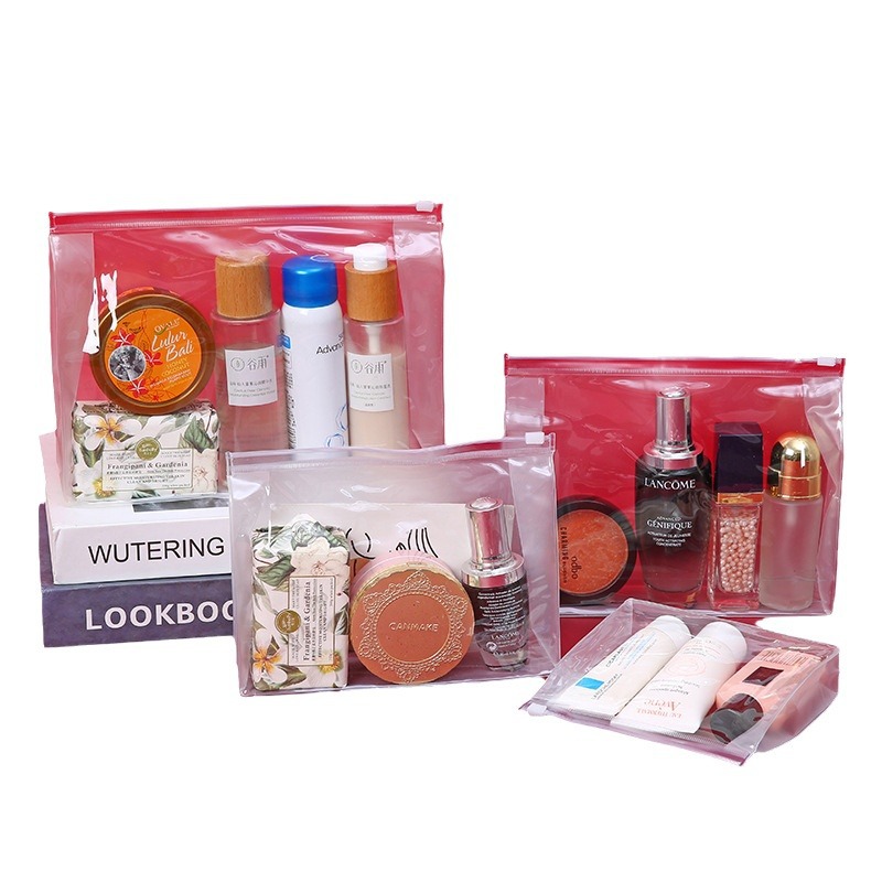 New transparent pvc zipper bag in stock, three-dimensional packaging, PVC transparent handbag, soft rubber plastic zipper bag Item Picture