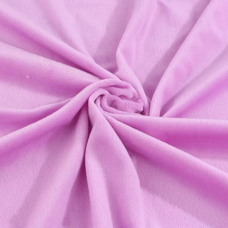 现货批发水晶超柔绒针织面料服装袖套玩具沙发毛绒布料复合里布白底实物图