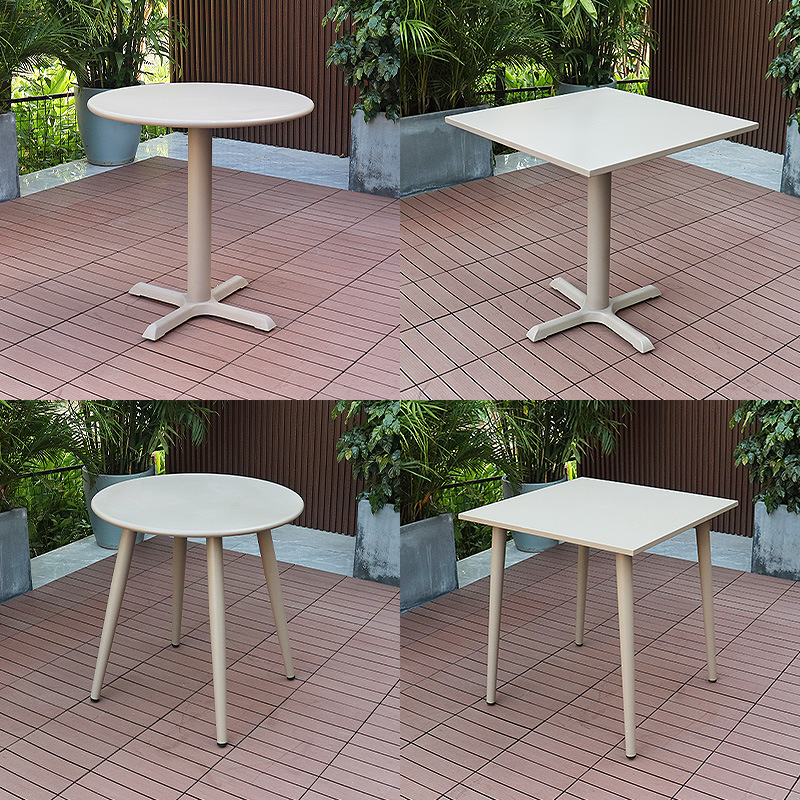 实木户外桌椅圆形木纹桌面桌子方形木纹桌面桌子圆形白色桌面桌子方形白色桌面桌子详情图3