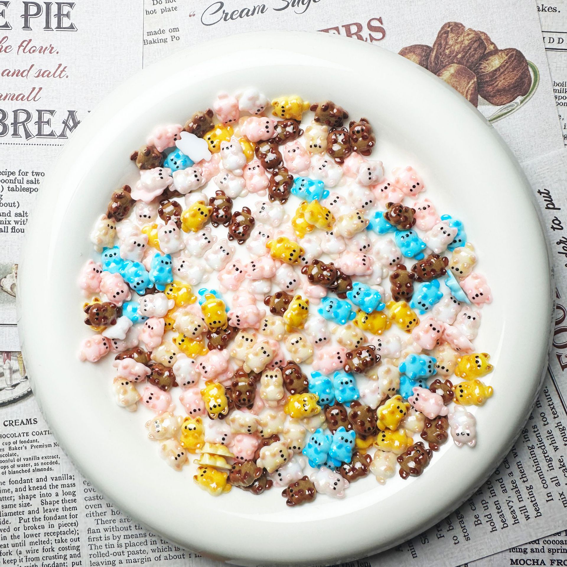 网红卡通西高地狗狗美甲饰品树脂仿真迷你小狗可爱发夹diy材料包