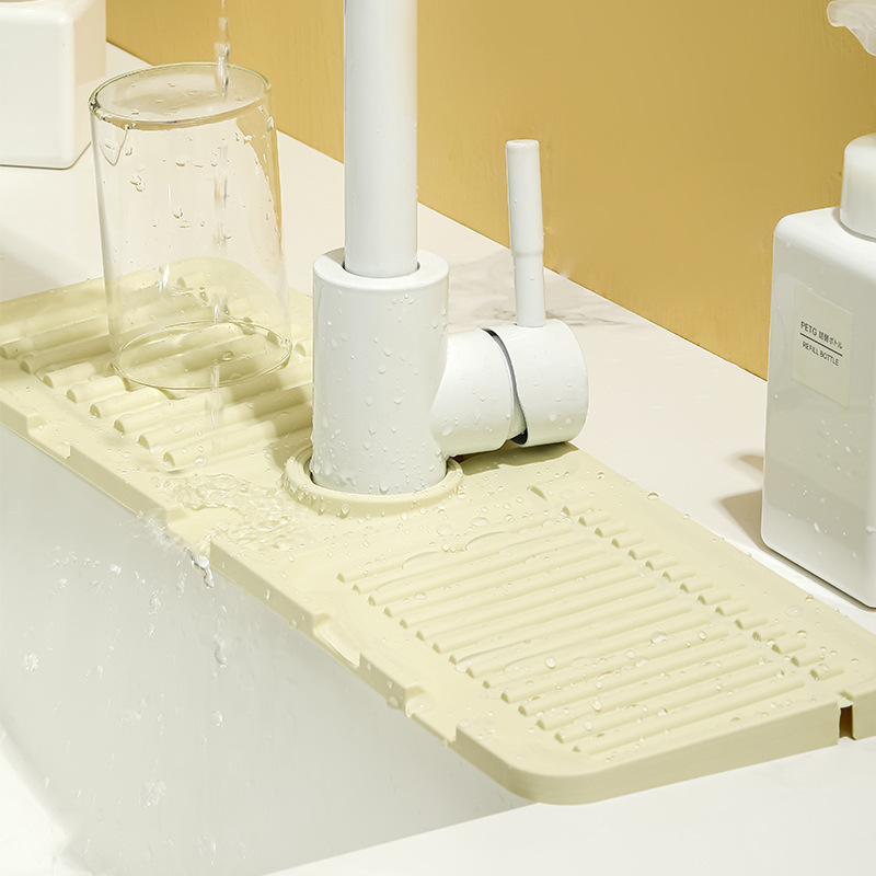 Faucet slope drainage pad, splash guard pad, slope splash guard, cut drainage pad, storage pad, silicone drainage pad details Picture