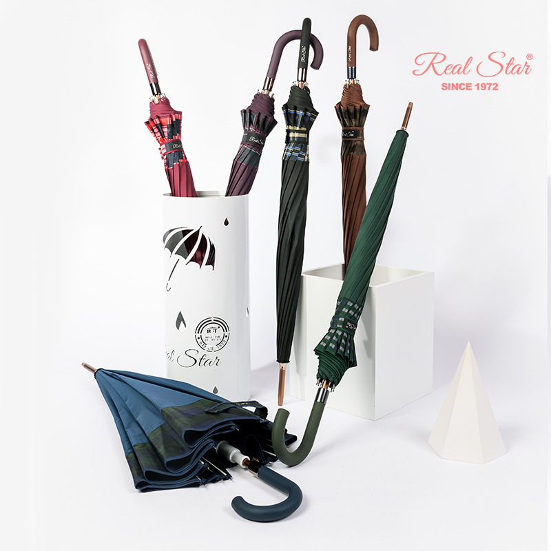Wholesale 25-inch 12-bone lattice umbrellas, white fiber bone joint edge business umbrellas, in stock for export details Picture