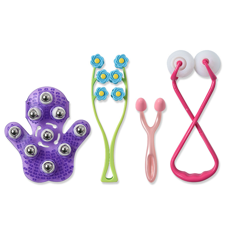 Jiulongzhu Practical Massager, Five-element meridian brush, V-shaped face, skin-fitting acupoint massage, facial gua sha board Item Picture