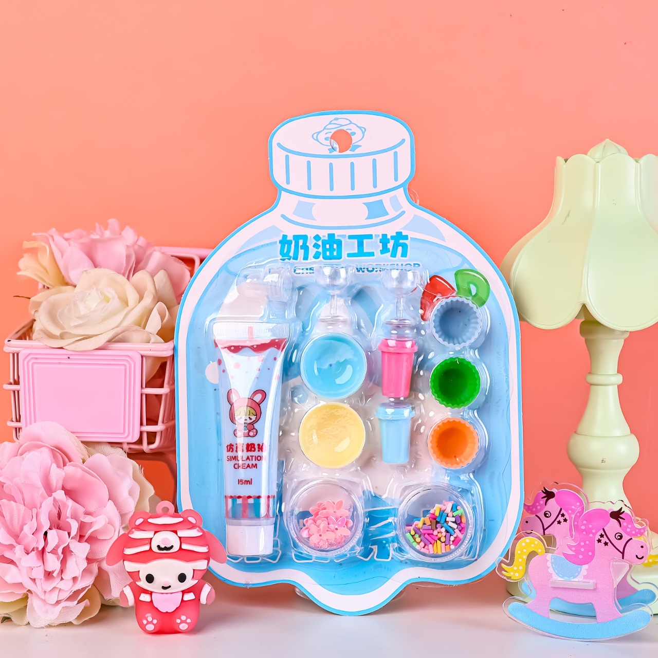 儿童奶油胶套装diy自制材料包手工发夹配件套装制作吸塑套装礼品 Specification image