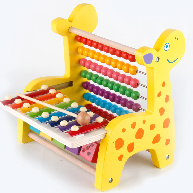 MY23 Children's Educational Toy P1.1 Wooden hand-struck xylophone Calculator Stand for Early Childhood Education details Picture