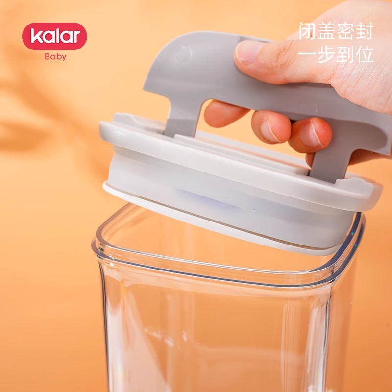 kalar baby milk powder box, large-capacity moisture-proof sealed jar, portable baby rice cereal for takeout, storage, packaging and home use Specification image