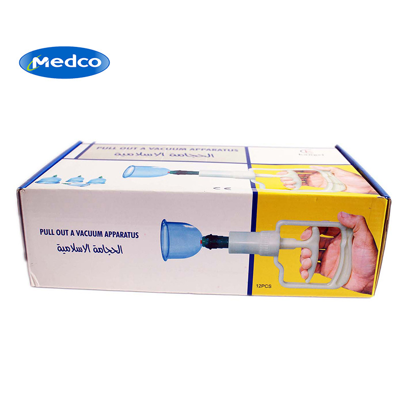 跨境专供12罐加厚拔罐器真空抽气式大号拔火罐家用英文包装拔火罐