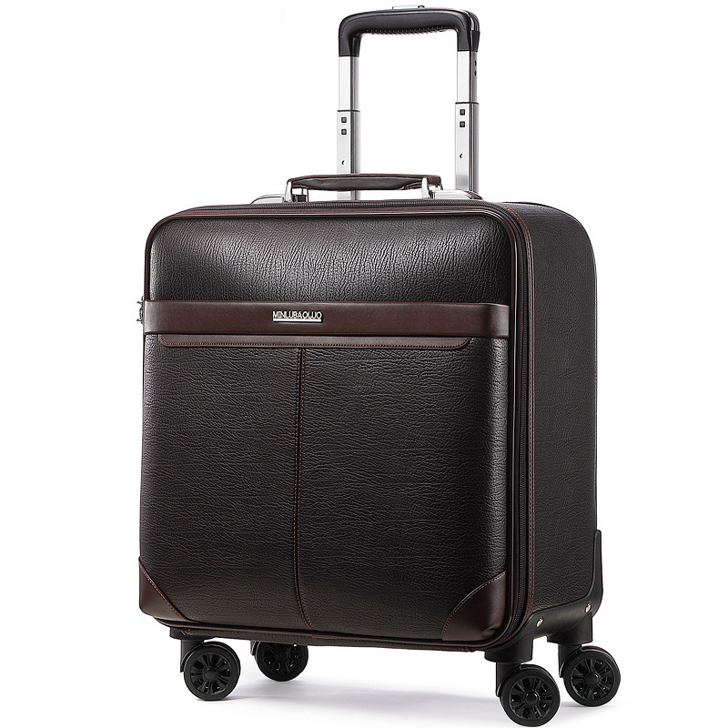 The suitcase is sturdy and durable. It features an 18-inch universal wheel suitcase with a handle, a large business luggage for men, and a TSA lock Item Picture