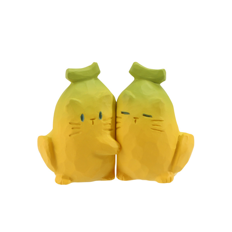 The cat PAI is indeed fun. The blind box Siamese cat figurine is a creative couple and becomes a figurine desktop birthday gift for women Item Picture