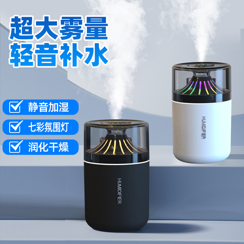 2025 Mini Humidifier, Car usb, Home Multi-functional Silent Small Atomizing Spray Machine, Cross-border Ambient light