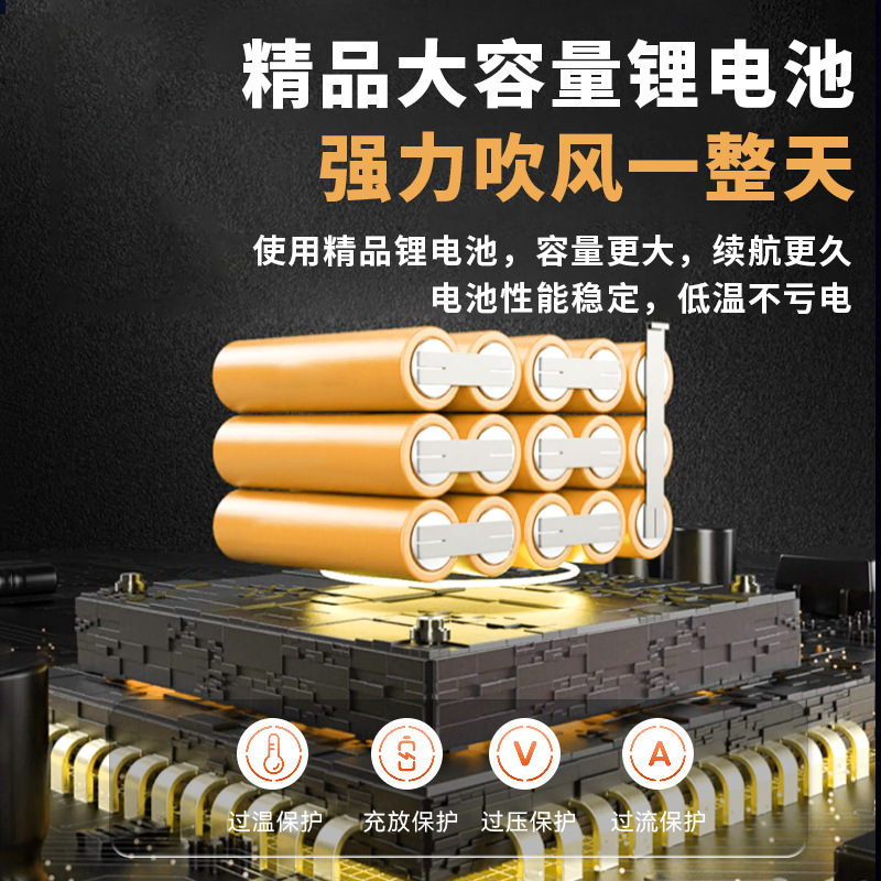 Turbine fan for water, snow and dust removal, high-power hair dryer for dust removal, cross-border bestseller, electric 21V Application Scenario
