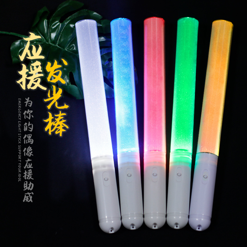 Customized cheering glow sticks for campus activities, small heart-shaped glow sticks, National Day printed advertising and promotional cheering sticks details Picture