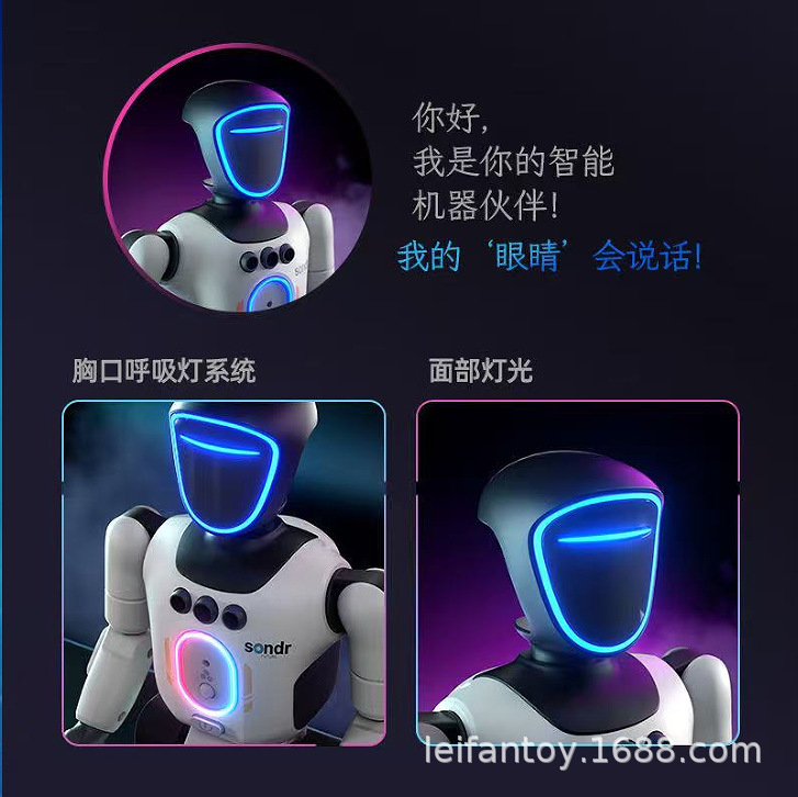Cross-border gesture remote control programming robot singing and dancing early education ai sensing interactive companionship remote control robot Application Scenario