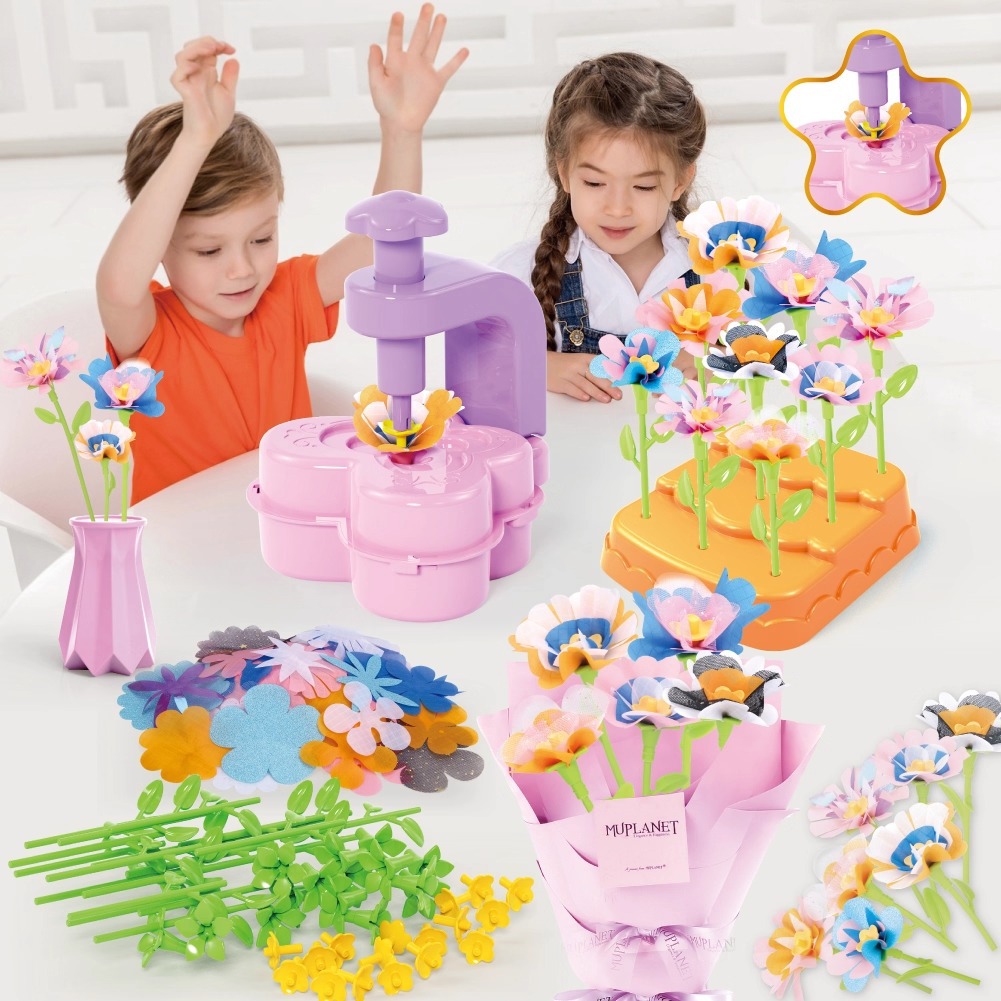 New cross-border handmade toy simulation flower making and arrangement machine, creative children's handmade embossing machine, girls' gifts Application Scenario