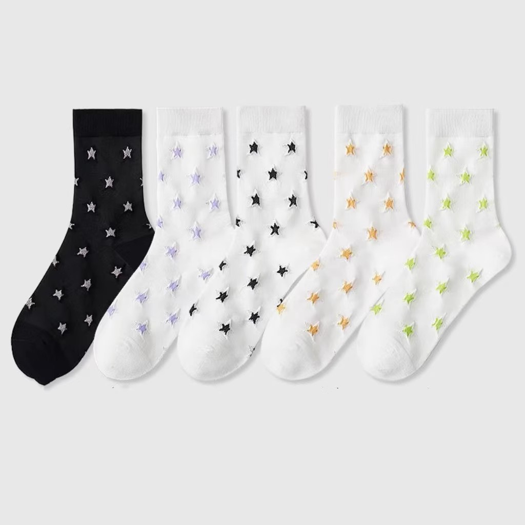 Women's mid-calf socks for spring and autumn, breathable, sweat-absorbing, odor-proof, versatile, ins trendy high-top sports stockings