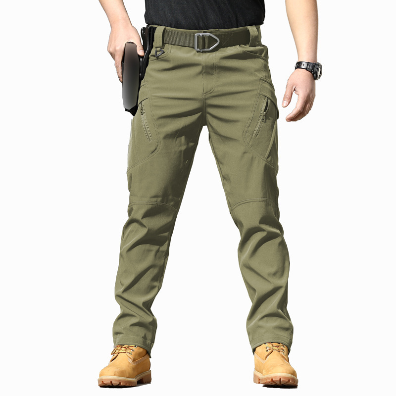 IX9 Tactical Pants, Special Forces training Pants, Spring and Autumn outdoor elastic workwear pants, loose soft-shell windbreaker pants, waterproof details Picture