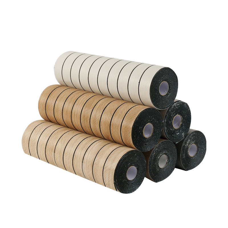 The grid board wall is covered with self-adhesive pvc grooved three-dimensional living room TV background wall imitation wood decorative board, which is waterproof and moisture-proof Item Picture
