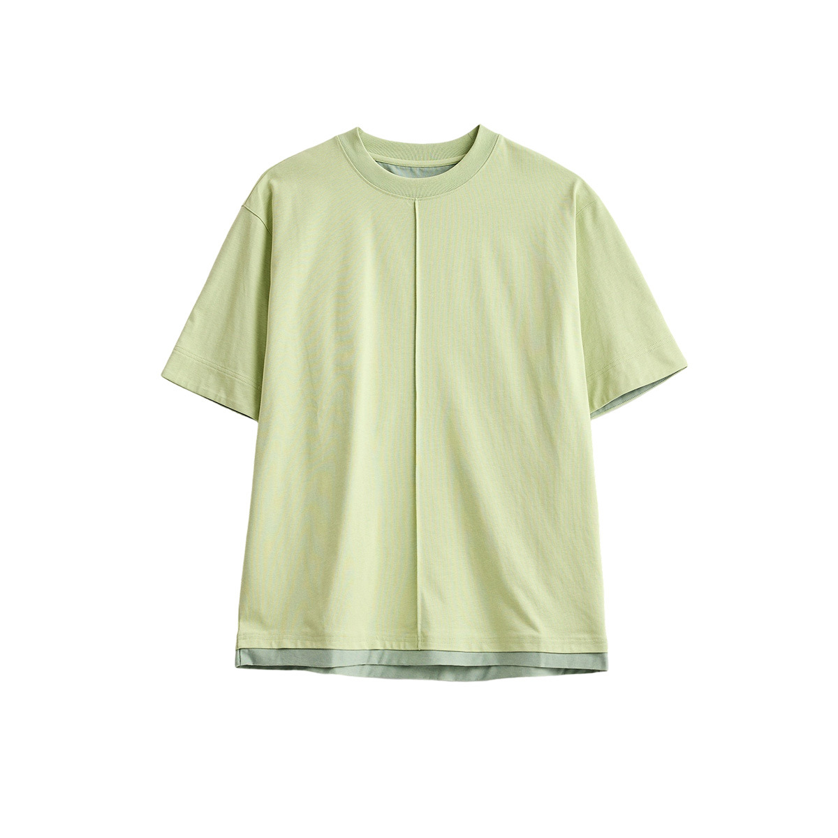 APO Men's Wear: Summer trendy men's short-sleeved T-shirts with color-blocking and versatile loose round-neck innerwear Item Picture