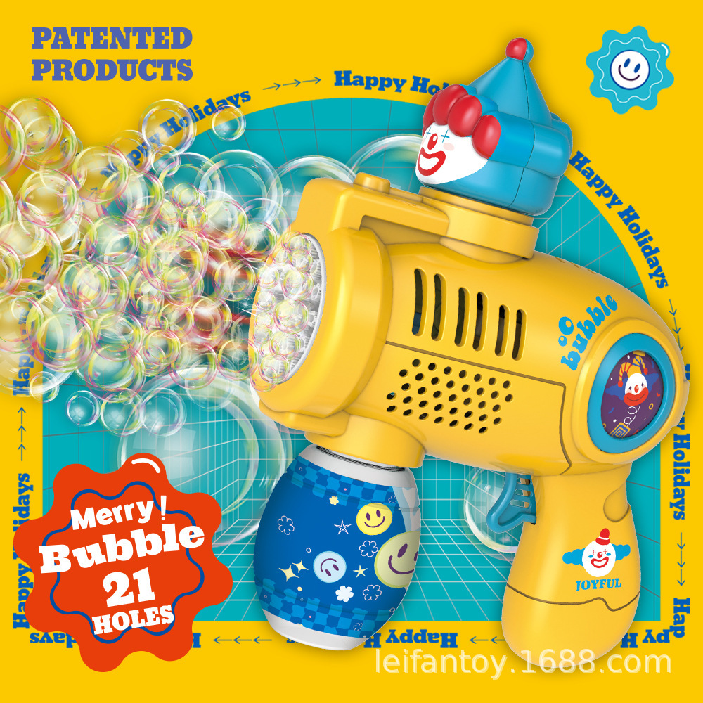 Wholesale of new cross-border 21 pumpkin rotating light bubble machine hand-held fully automatic bubble dispensing Easter children's toys