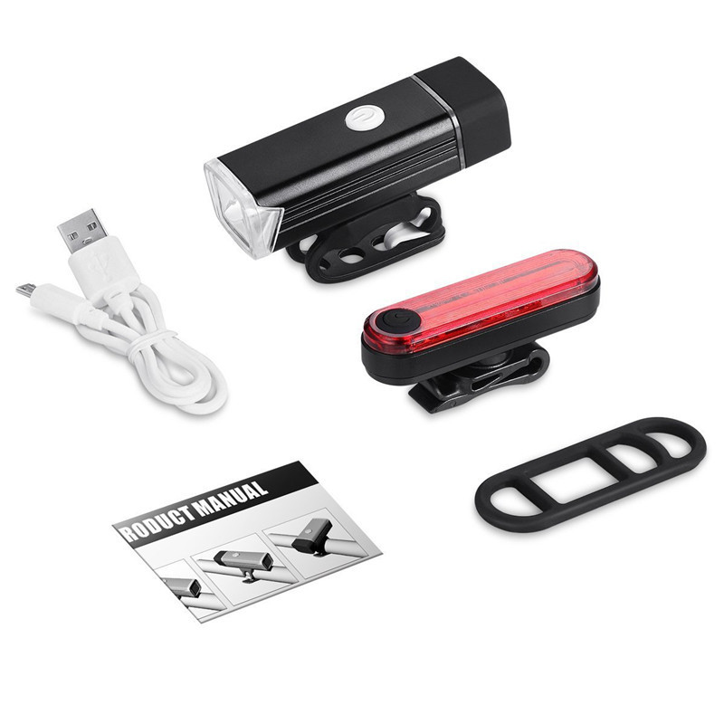 Maichuang USB charging bicycle light set, mountain bike strong light front light, night cycling, bicycle dead flying rear light