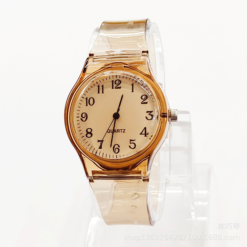 Geneva transparent PVC plastic watch, fresh and cute student plastic watch, lovely and fashionable ladies' quartz watch Application Scenario